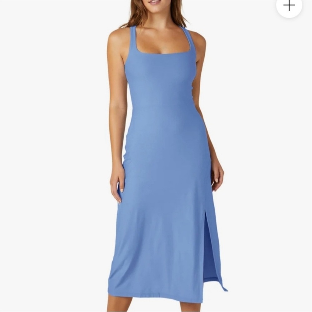 Beyond Yoga Light Blue Midi Tank Dress